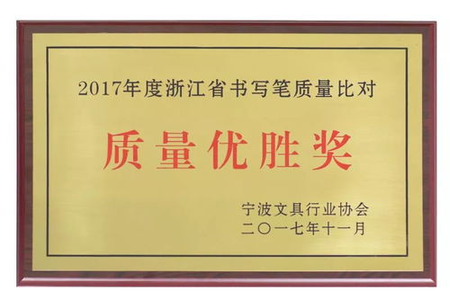 2017年浙江省产品质量比对,得力中性笔获 质量优胜奖